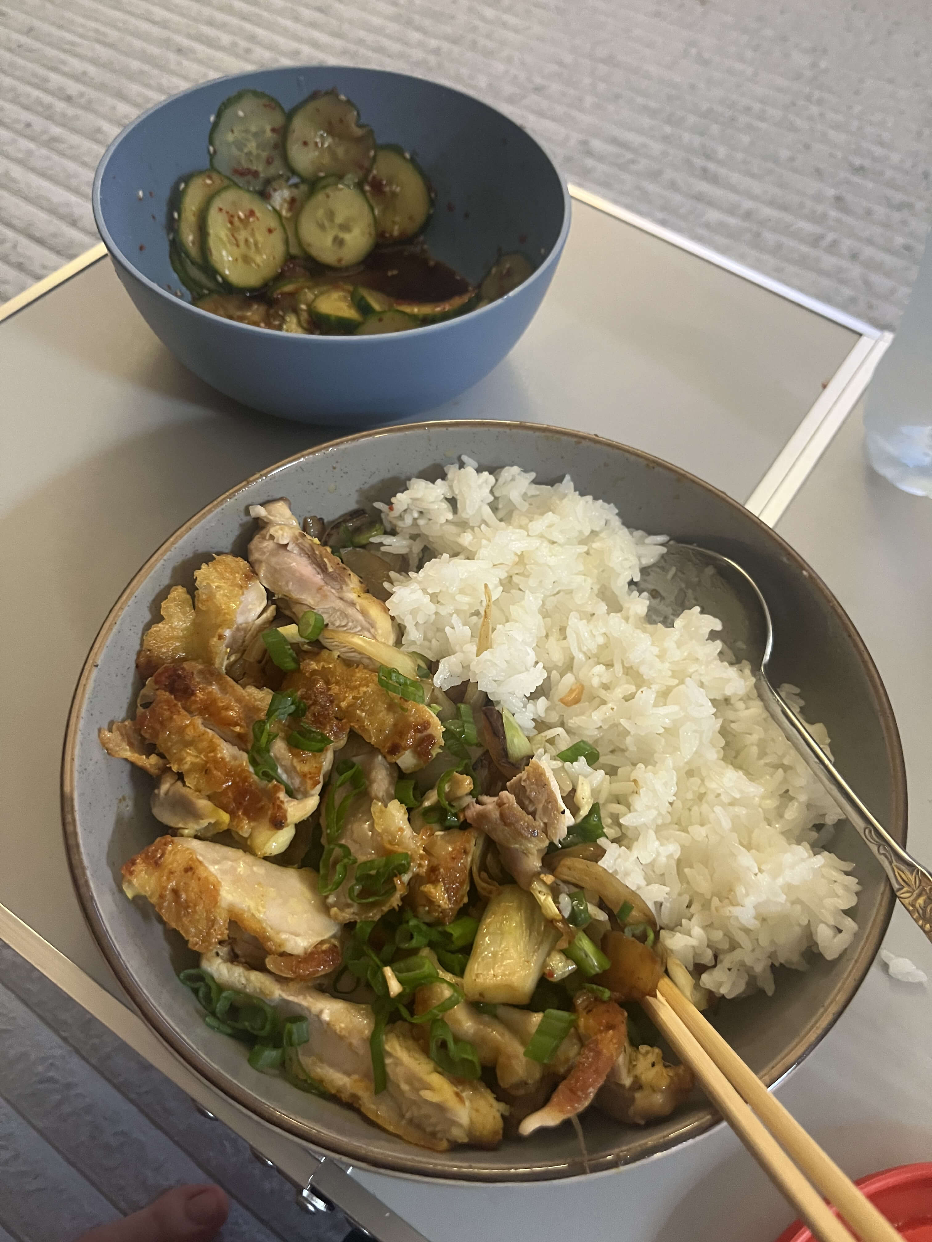 Crispy Chicken with Garlic Ginger Scallion Oil